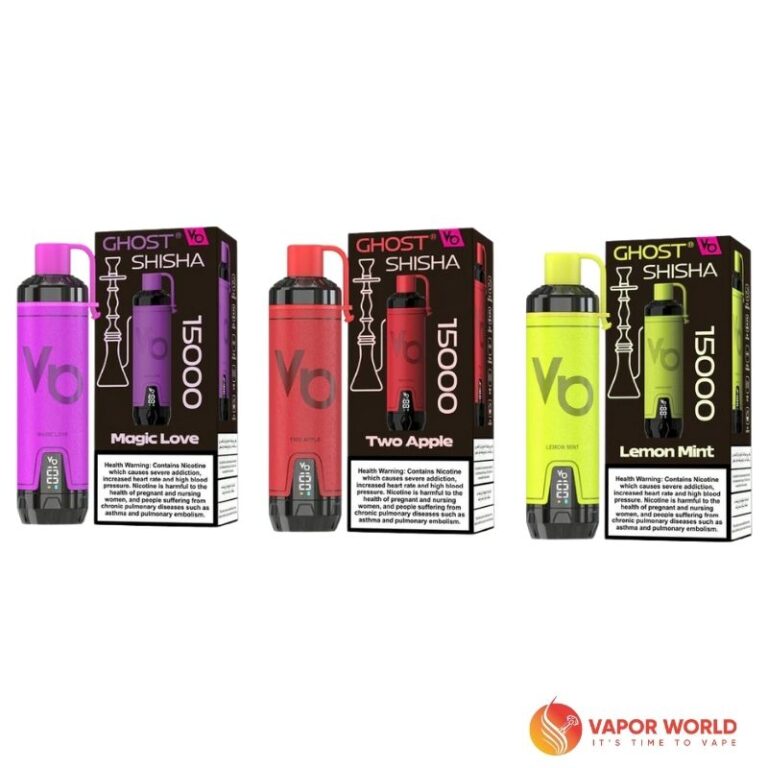 Ghost Shisha 15000 Puffs Disposable Vapes Three Flavors