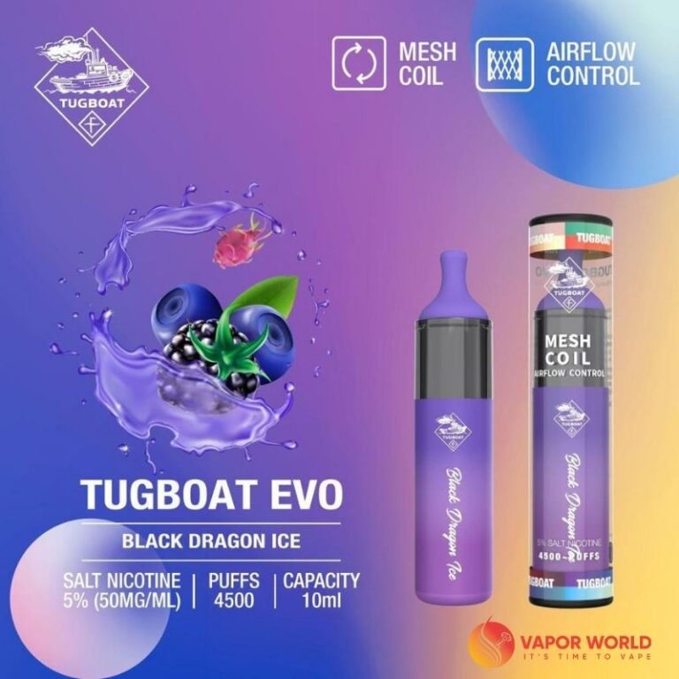 Tugboat EVO - Black Dragon Ice 4500 Puffs Product Image