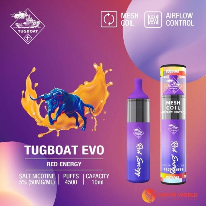 Tugboat EVO - Red Energy 4500 Puffs Product Image
