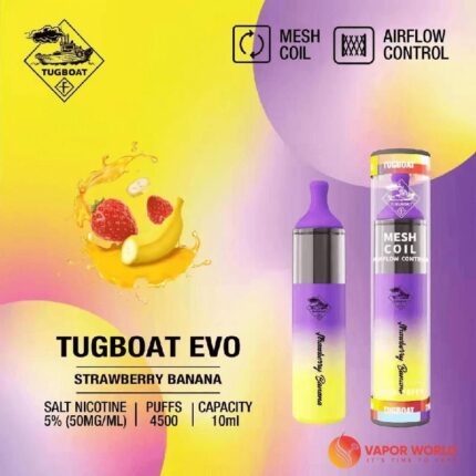 Tugboat EVO - Strawberry Banana 4500 Puffs Product Image