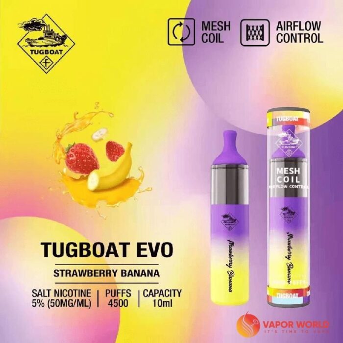 Tugboat EVO - Strawberry Banana 4500 Puffs Product Image