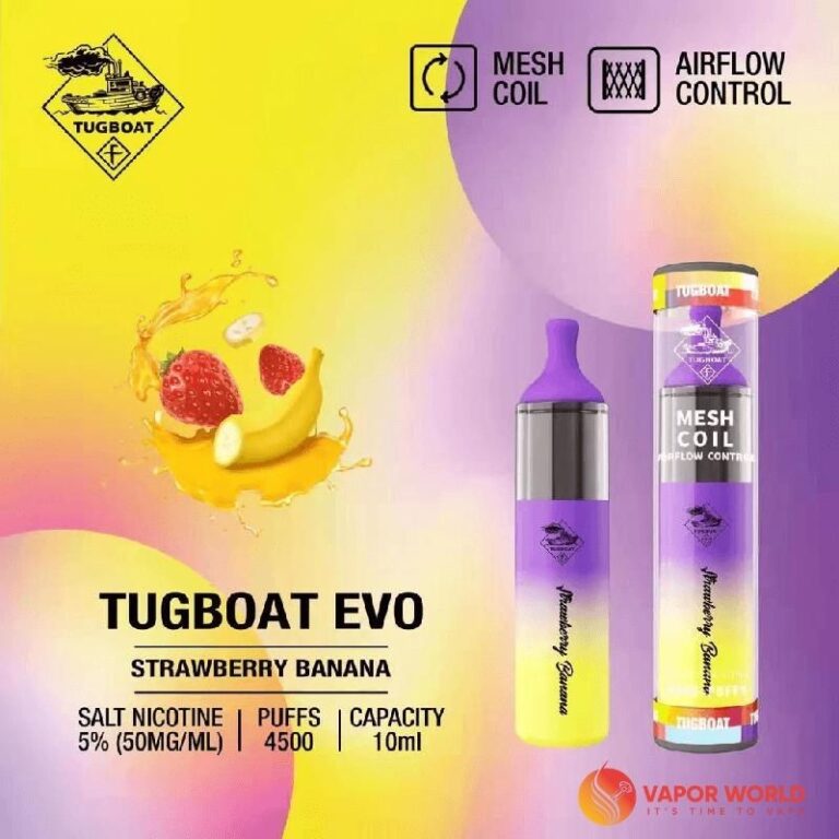 Tugboat EVO - Strawberry Banana 4500 Puffs Product Image