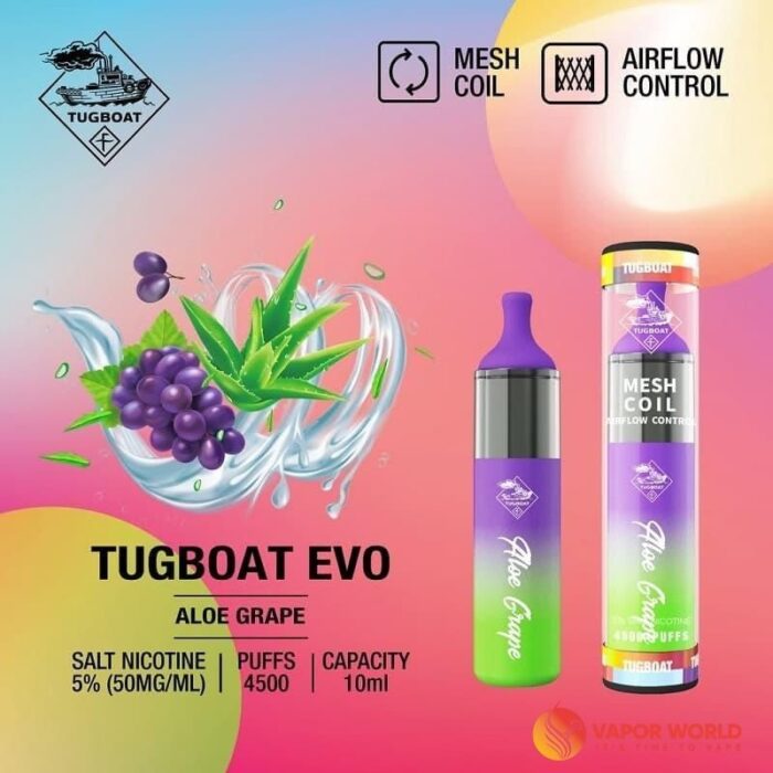Tugboat EVO – Aloe Grape 4500 Puffs Product Image